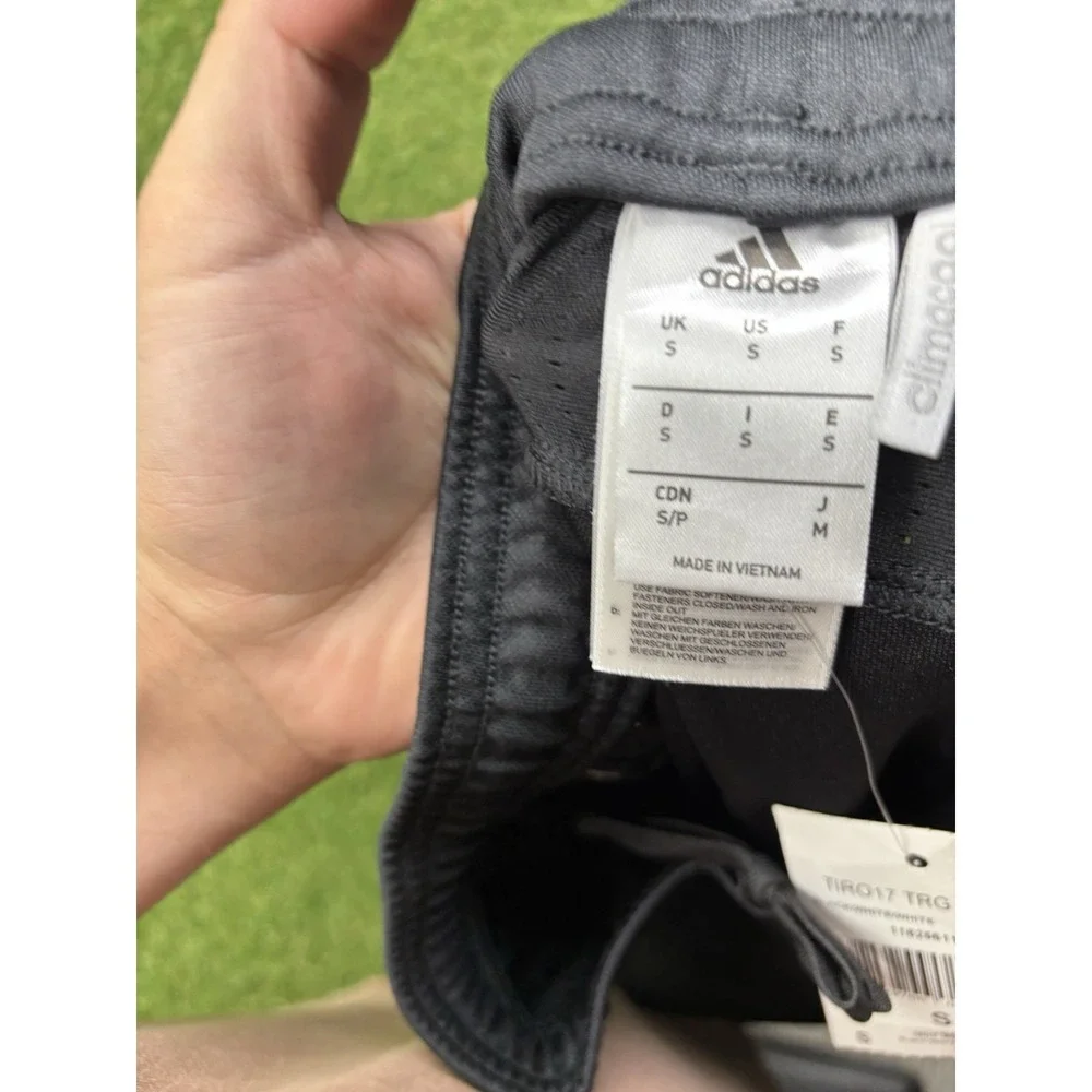 Adidas Training Pants Mens Small Trio 17 Training Water Resistant Black NWT